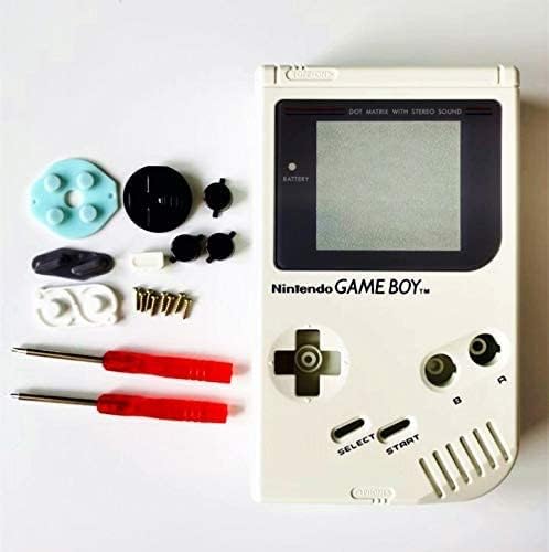 Teljes Ház Shell Cover tok Csomag Gombok Vezető Párna Gameboy Klasszikus GB-os DMG-01 Javítás Része (Fehér)