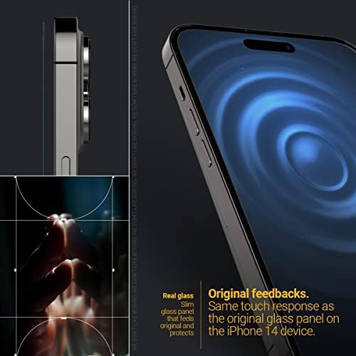 Caseology 2 Csomag Snap Alkalmas Világos, Edzett Üveg iPhone 14 Pro Max képernyővédő, szerelőkészlet 5G (2022) - 2 Csomag