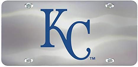 FANMATS 27557 MLB - Kansas City Royals 3D Rozsdamentes Acél Fröccsöntött Rendszám