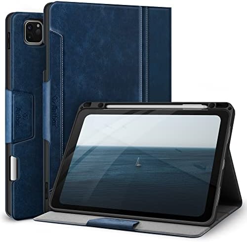 Antbox iPad Pro 12.9 Esetben 2022/2021/2020 a tolltartó Gépelés Mód Auto Sleep/Wake iPad 12.9 6./5./4 Tok (Kék)