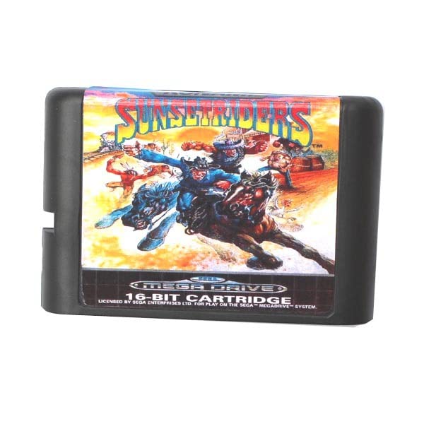 Naplemente Lovasok (Sunsetriders) NTSC-MAGYARORSZÁG 16 bit MD Játék Kártya Sega Mega Drive Genesis
