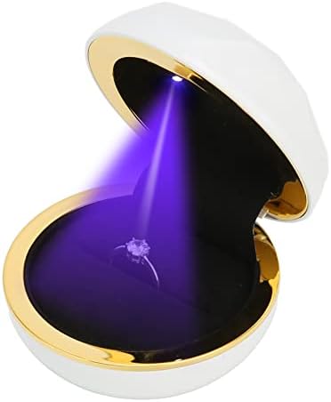 Yosoo Esküvői Gyűrű Mezőbe, LED Gyűrű, Szív Alakú Eljegyzési Nyaklánc, vagy Gyűrű Ajándék Doboz Elegáns, Gyönyörű Ékszerek,