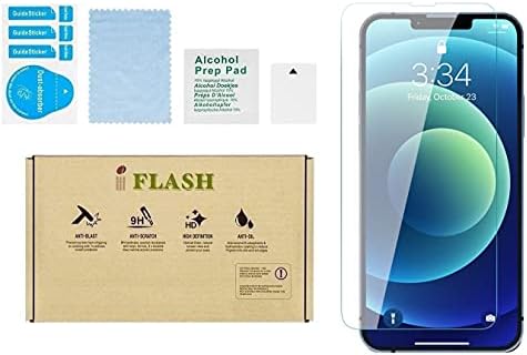 IFLASH (3 Csomag) HD Kristálytiszta Edzett Üveg kijelző Védő fólia Kompatibilis Apple iPhone 13 Mini 5.4 2021-Modell - Buborék