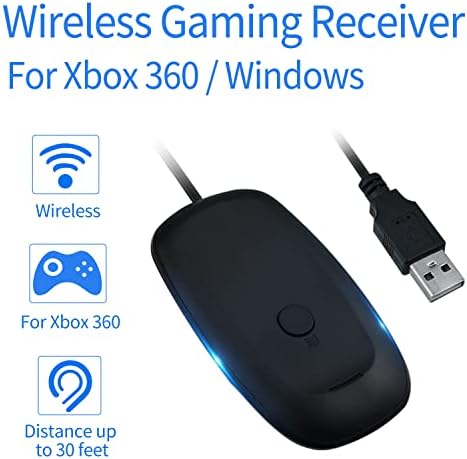 OSTENT USB, Vezeték nélküli Kontroller PC, Laptop, Számítógép Vevő a Microsoft Xbox 360 Slim Játék, Szín Fekete