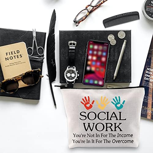 BLUPARK Szociális Munkás Elismerését Ajándék Szociális Munkás Smink Táska Női LSW MSW Szociális Munkás Ballagási Ajándék