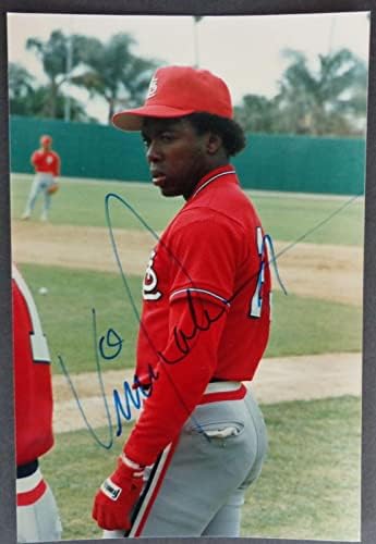 Vince Coleman Dedikált 4x6 Fénykép St. Louis Cardinals 177130 - Dedikált MLB Fotók
