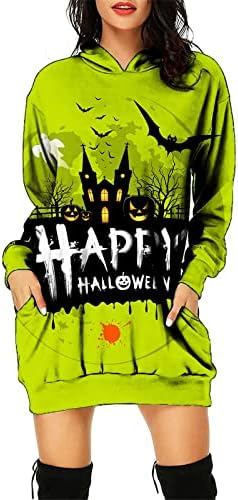 2022 Nők Halloween Melegítőfelső Kapucnis Felső Standard Sleeve Kapucnis Túlméretezett Hosszú Ujjú Divatos Pullovers Ruha