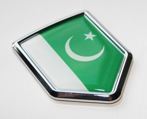 Pakisztán Pakisztáni Zászló Matrica Autó Chrome Jelkép Matrica