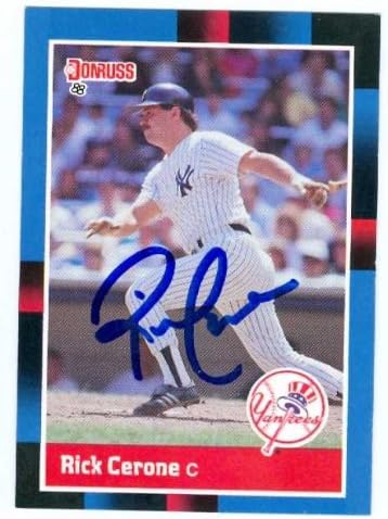 Autogramot Raktár 585976 Rick Cerone Dedikált Baseball Kártya - New York Yankees - 1988 Donruss 351 Sz.