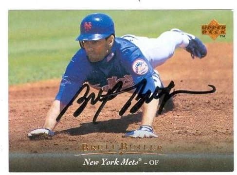 Autogramot Raktár 586101 Brett Butler Dedikált Baseball Kártya - New York Mets - 1995 Felső Szint No. 364