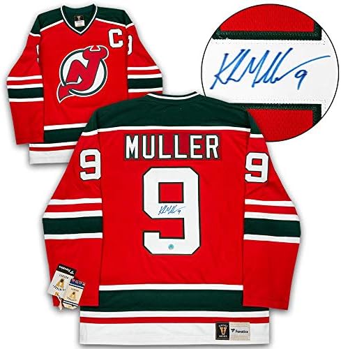 Kirk Müller New Jersey Devils Aláírt Retro Fanatikusok Jersey - Dedikált NHL-Mezek
