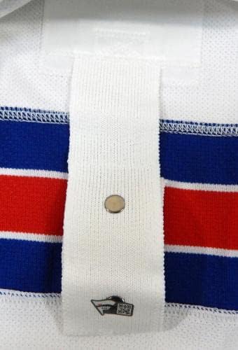 A New York Rangers Üres Játék Kiadott Fehér Távol Jersey Reebok 54 DP40438 - Játék Használt NHL-Mezek