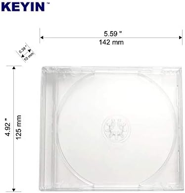 KEYIN Standard Tiszta CD Jewel Case - Díj, 10 Pack