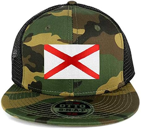 Armycrew Túlméretes XXL Új Alabamai Állami Zászló Javítás Camo Háló Snapback Sapka