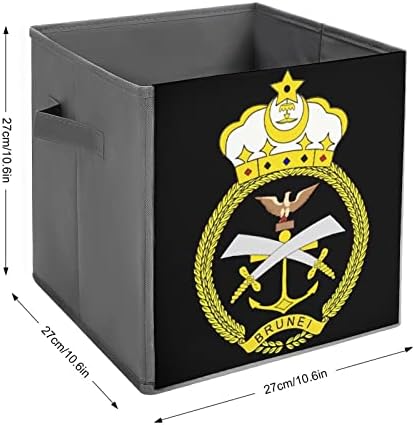 Brunei Zászló, Embléma Összecsukható Anyag Tároló Kocka Box 11 Inch Összecsukható Tárolók fogantyúval
