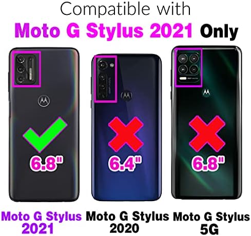 Kompatibilis a Moto G Stylus 2021 4G Tárca az Esetben Edzett Üveg Képernyő Védő Fedél Hitelkártya Birtokos mobiltelefon Esetekben