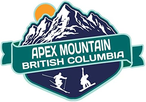 Apex Hegyvidéki British Columbia Ski Kalandok Szuvenír 4 Col Hűtő Mágnes Hegy Design