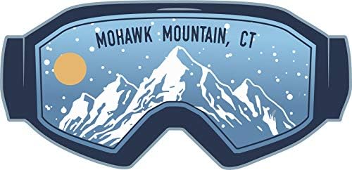 Mohawk Hegy Connecticut-Ski Kalandok Szuvenír Körülbelül 5 x 2,5 Hüvelykes Hűtő Mágnes Goggle Design