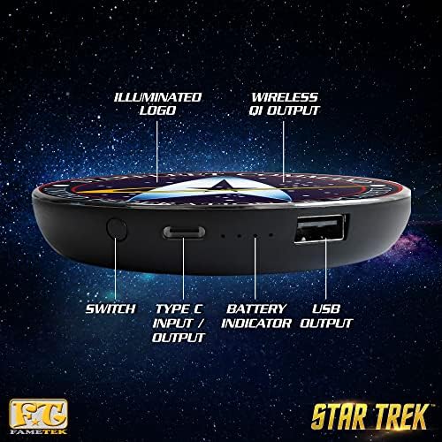 A Star Trek Következő Generációs Bluetooth Kommunikátor Jelvényt, valamint a Qi Vezeték nélküli Töltő Beépített Powerbank