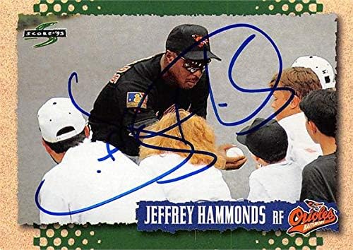 Autogramot Raktár 622701 Jeffrey Hammonds Dedikált Baseball Kártya - Baltimore Orioles 1995 Pontszám - 450 No.