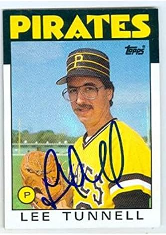 Autogramot Raktár 124520 Lee Tunnell Dedikált Baseball Kártya - Pittsburgh Pirates - 1986 Topps 161 Sz.